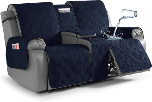 Vista 38 de TAOCOCO - Funda impermeable para sofá biplaza reclinable con consola central, 2 plazas