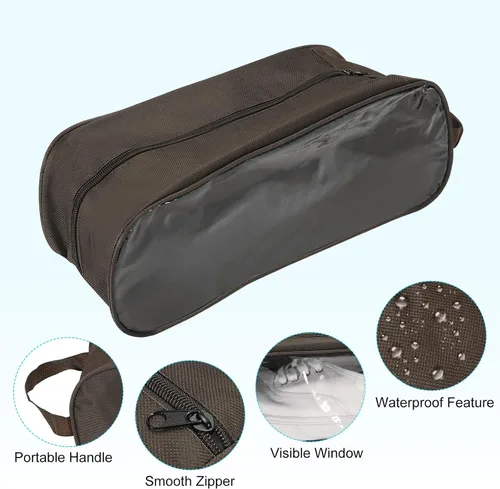 Vista 3 de PATIKIL Bolsas de zapatos de golf, bolsa organizadora de zapatos deportivos portátil, bolsa transpirable con cremallera para zapatos deportivos