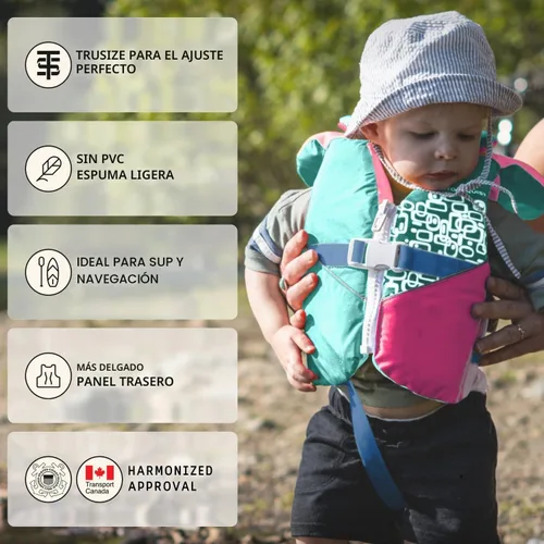 Vista 4 de [Usado] Stohlquist Infant Life Jacket, US Coast Guard Approved, Type II Life Vest (20-30 lbs) for Babies and Toddlers, Support Collar with Grab