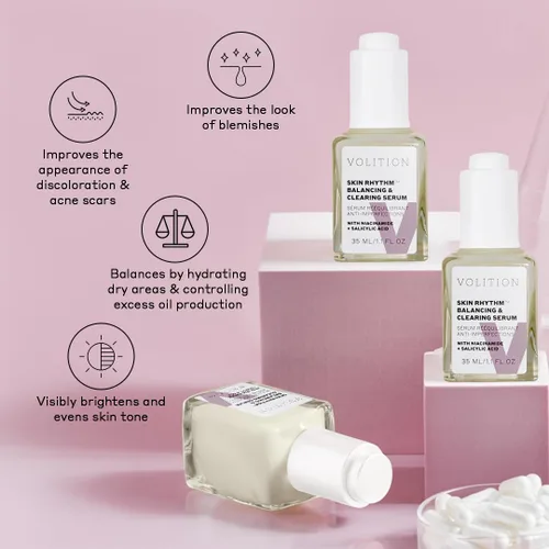 Vista 6 de Volition Beauty Skin - Suero de equilibrio y limpieza del ritmo de la piel con niacinamida + ácido salicílico Tratamiento para el acné