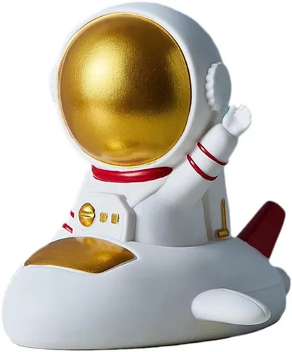 Vista 3 de Gaolinci Figura de vinilo de astronauta, alcancía, banco de dinero resistente a caídas, decoración de sala de estar