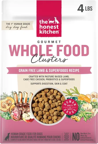 Vista 22 de The Honest Kitchen racimos de alimentos enteros libres de granos de carne de res alimento seco para perros, 1 libra