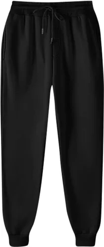 Vista 3 de Pantalones deportivos holgados de cintura alta para mujer, pantalones de otoño con parte inferior de cincha con bolsillos, pantalones deportivos