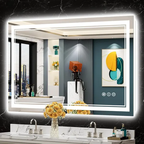 Vista 83 de 24x32 LED Bathroom Mirror, Backlit & Front Lit Lighted Mirror Retroiluminado+luz frontal