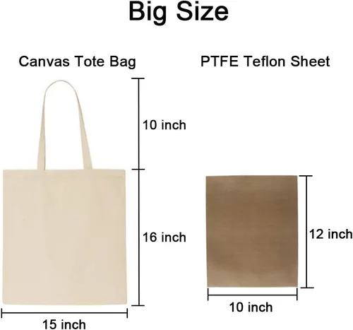 Vista 11 de FunisFun Paquete de 12 Bolsas de Lona en Blanco a Granel Bolsas de Compras Reutilizables para Supermercado para Manualidades con una Hoja de Teflón