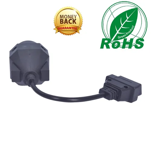 Vista 3 de 20 pin a 16 pin obd2 adaptador e36 e38 e39 al conector obd2 adaptador