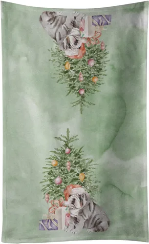 Vista 29 de Caroline's Treasures Toalla de cocina Christmas English Bulldog #2, 15 X 28, multicolor