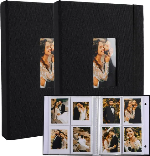 Vista 12 de Polaroid - Álbum de fotos, pequeño libro de imágenes con capacidad para 280 fotos, libro de recuerdos azul para imágenes de 2 x 3 pulgadas, álbum