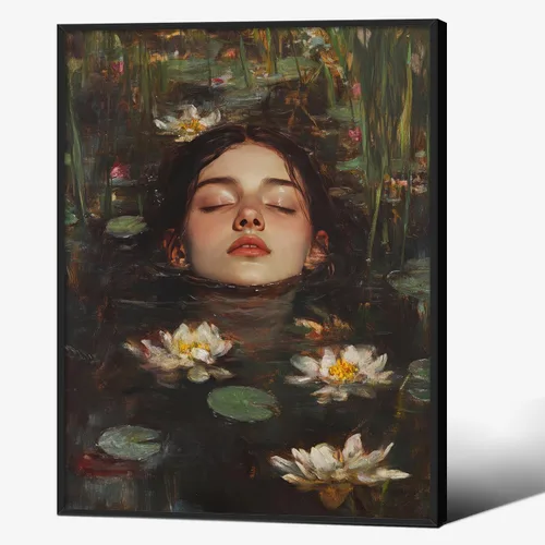 Vista 31 de Haitunone Arte de pared de mujer india paquistaní tradicional, póster de pintura floral feminista estilo mogol, impresiones en lienzo para sala