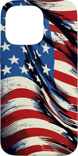 Vista 21 de iPhone 16 Cool USA Flag - Estados Unidos de América - Funda de diseño patriótico