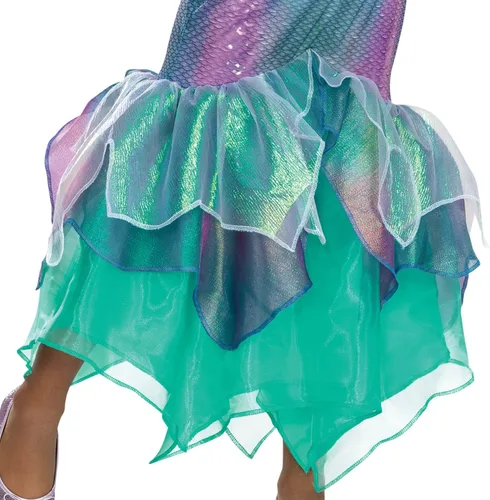 Vista 5 de Disfraz de Ariel para niños, disfraz oficial de Disney de La Sirenita con accesorios