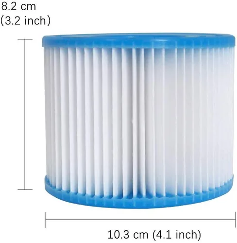 Vista 5 de Cartucho de filtro para bañera de hidromasaje tamaño VI para Bestway, Lay-Z-Spa, Coleman SaluSpa 90352E 58323, paquete de 6
