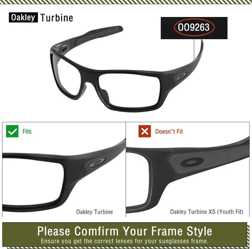 Vista 6 de OSharp Lentes de repuesto de rendimiento Nosepads para gafas de sol Oakley Turbine OO9263