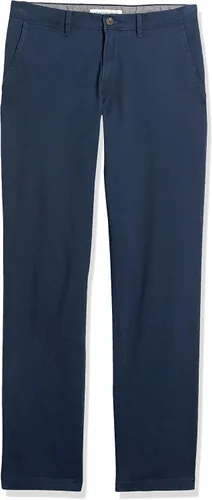 Vista 6 de Tienda Essentials Pantalón caqui elástico casual de ajuste recto para hombre