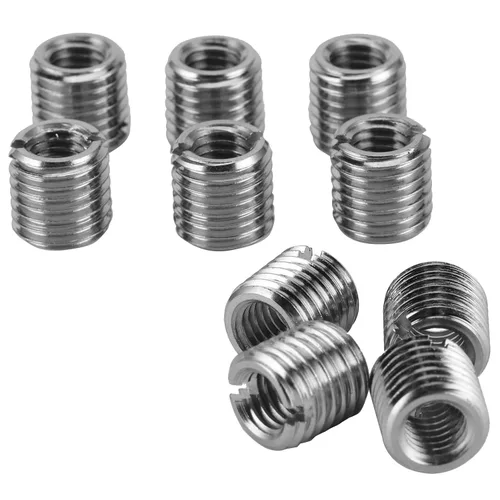 Vista 21 de 10 piezas de inserción de rosca autorroscante, tuerca reductora de acero inoxidable de 0.236 in hembra M3x0.0.197 in macho M5x0.0.315 in
