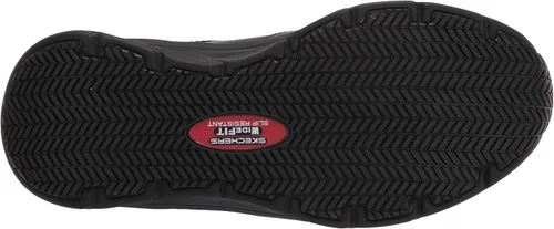 Vista 4 de Skechers Zapatos profesionales de cuidado de la salud con cordones para mujer, Negro