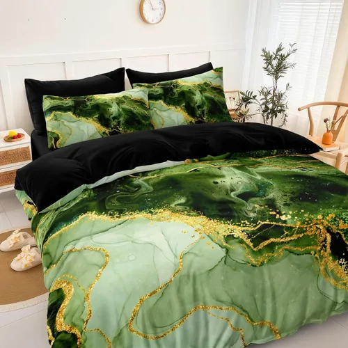 Vista 32 de Juego de edredón de león tamaño Queen con temática de animales salvajes, edredón de león negro, juego de ropa de cama con temática de safari de vida