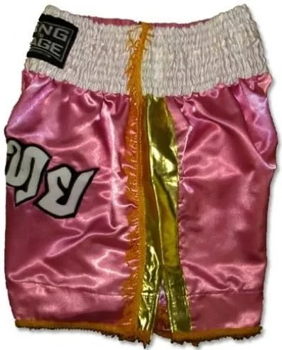 Vista 2 de Pantalón corto Muay Thai rosa para mujer
