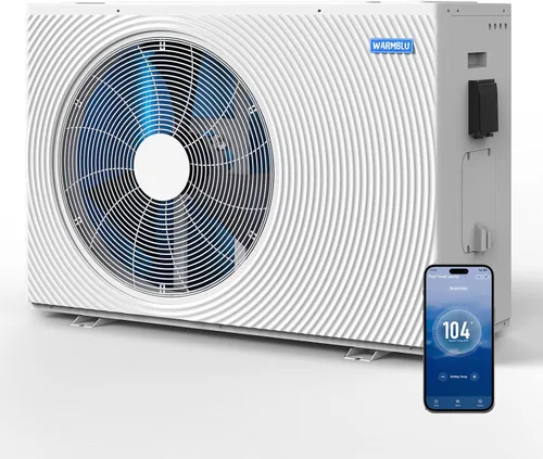 Vista 11 de H5PRO Bomba de calor para piscina de fuente de aire 16,000 BTU 4,000 galones de alta eficiencia COP6.0 ahorro de energía 50% por encima del control