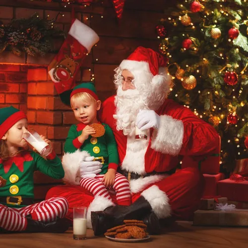 Vista 6 de Aotiooy Disfraz de Papá Noel, 10 piezas, traje de Papá Noel, para adultos, para hombres y mujeres, disfraz de Papá Noel para fiesta de Navidad