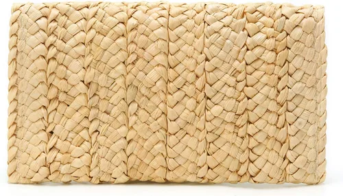 Vista 2 de Obosoyo Bolso de mano de paja para mujer, cartera de sobre, bolso tejido de playa de verano