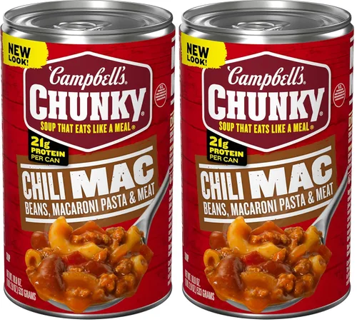 Vista 16 de Campbell's Chunky Beefy Mac Soup, lata de 18.8 oz