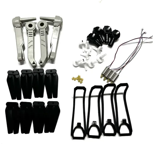 Vista 8 de Fit for E88 Teng1 E88pro RC Drone S89 Quadcopter Spare Parts Arm Propeller Blade Guard Gears Engine Replacement Accessories(Burgundy)