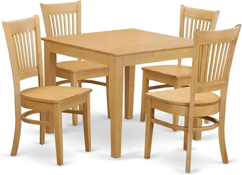 Vista 8 de East West Furniture OXVA3-LWH-C - Juego de muebles de comedor de 3 piezas contiene una mesa de cocina cuadrada y 2 sillas de comedor tapizadas