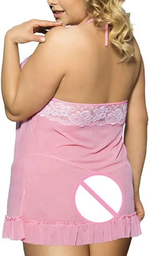 Vista 3 de XJYIOEWT Fishnet Lingerie Lingerie For Women Plus Size With Bra Support 2PCS Women Negligee Sexy Lingerie Lace Plus Siz