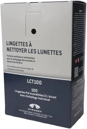 Vista 4 de Pyramex Safety - Toallitas de limpieza de lentes empaquetadas individualmente, sin rayas, 100 piezas No-streak Cleaning for All Eyewear, Portable