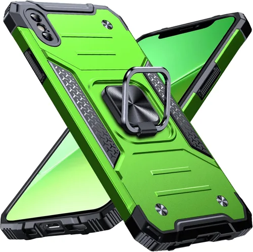 Vista 19 de Anqrp Funda resistente para iPhone 6/7/8/SE/SE2 con soporte de anillo mejorado y agarre, grado militar, a prueba de golpes, resistente y robusta