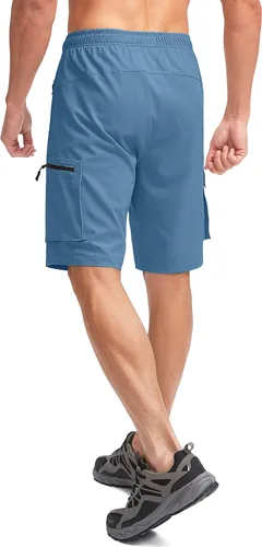 Vista 3 de Bikewa Men's Mountain Bike Shorts 3D Padded Loose-fit MTB Biking Riding Cycling Bicycle Biker Shorts Zipper Pockets