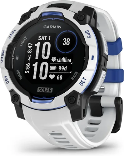 Vista 37 de Garmin Instinct® 3 45mm, pantalla AMOLED, reloj inteligente GPS resistente para exteriores, bisel reforzado con metal, linterna incorporada, hasta