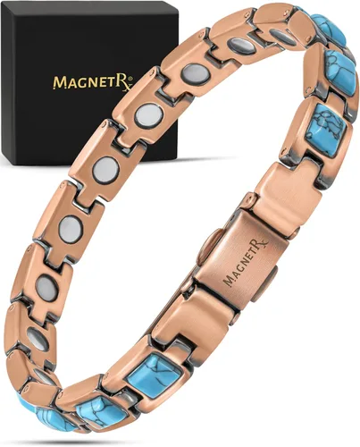 Vista 15 de MagnetRX® Pulseras magnéticas de cobre para mujeres - EllipseMAX 5X Fuerza 5,000 Gauss con imanes - Diseñadas en EE. UU. y patente pendiente