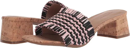 Vista 11 de Aerosoles Sandalias de tacón Rufina para mujer, Rosa Combo Rafia Vegana