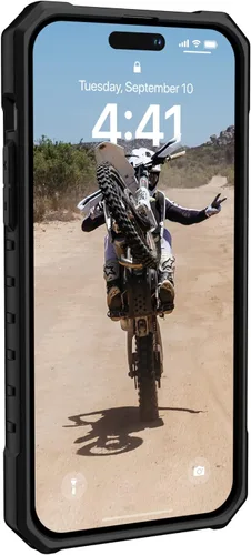 Vista 4 de URBAN ARMOR GEAR UAG - Funda protectora diseñada para iPhone 14 Pro Max, color negro de 6.7 pulgadas, Pathfinder con imán integrado, compatible