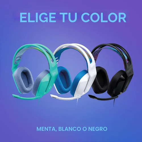 Vista 7 de Logitech G335 - Auriculares para juegos con cable, con micrófono abatible para silenciar, conector de audio de 3.5 mm, almohadillas de espuma