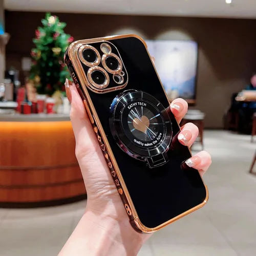 Vista 4 de IDweel Funda para iPhone 11 Pro Max con soporte para mujeres y niñas, lujosa, con esquinas elevadas, a prueba de golpes, ajuste delgado, resistente