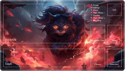 Vista 50 de Alfombra de juego con zonas para juego de cartas MTG, alfombras de juego de mesa, alfombras de juego de mesa de Magic, 61x35.5 cm, alfombra de juego