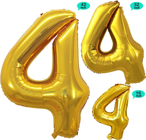 Vista 190 de GOER Globos Número 10 para Decoraciones de Fiesta de 10º Cumpleaños, Globos de Helio de Papel de Aluminio Jumbo de 42 Pulgadas para 10º Aniversario