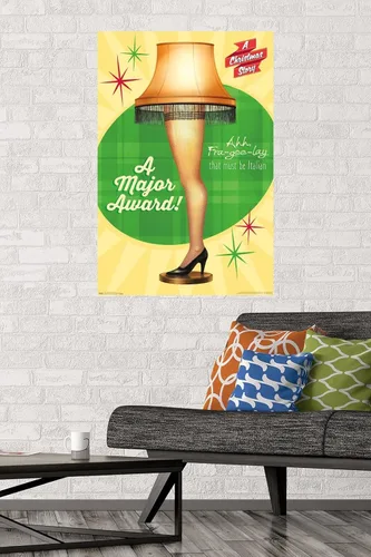 Vista 2 de Trends International A Christmas Story - Póster de pared de lámpara, 34 pulgadas de largo x 22.4 W, versión premium sin marco