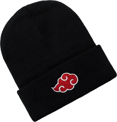 Vista 4 de SiVaji Anime Akatsukii Beanie negro nube roja bordada invierno sombrero de punto gráfico cómodo suave cálido sombreros hombres mujeres