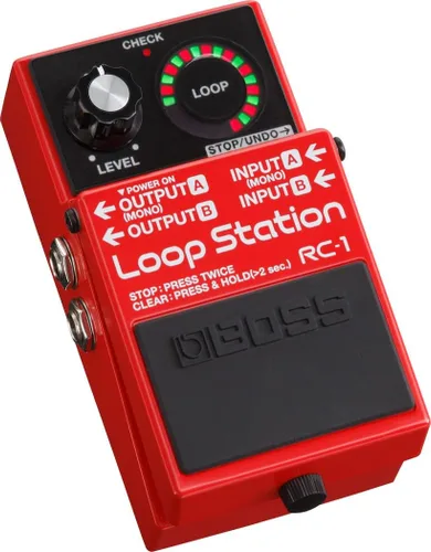 Vista 3 de Boss RC-1 Loop Station Paquete con cable de instrumento Gearlux, cable de conexión y púas