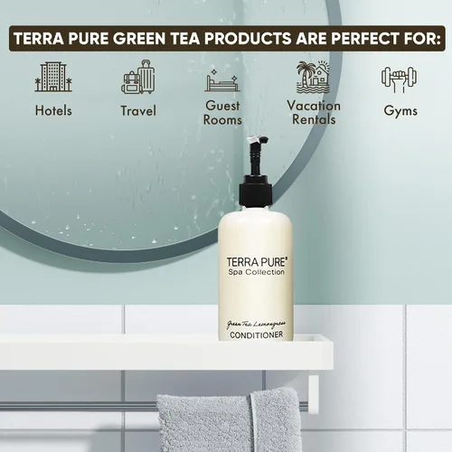 Vista 2 de Terra Pure Acondicionador Colección Spa Servicios del hotel en botella con bomba 10.14 oz. / 10.1 fl oz (botella individual)