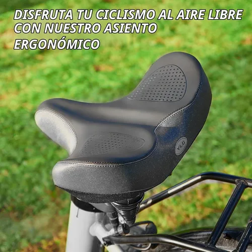 Vista 7 de YLG - Asiento de bicicleta de gran tamaño, cómodo asiento de bicicleta, sillín de repuesto de bicicleta con espuma viscoelástica, sillín