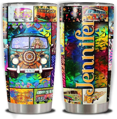 Vista 14 de WAZONE Vaso de aguacate personalizado con tapa con nombre personalizado de 20 onzas, 30 onzas, acero inoxidable, aislado, taza de viaje, linda taza