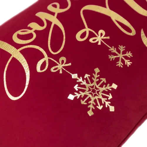 Vista 3 de KINGROSE Funda de almohada decorativa de papel de aluminio dorado, funda de cojín de terciopelo con copos de nieve para Navidad, dormitorio, sofá