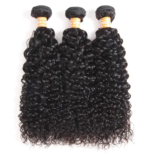 Vista 9 de Cabello humano rizado, brasileño 100% virgen, sin procesar, mechones con broche frontal, extensiones de pelo/extensión de cola de caballo, paquete