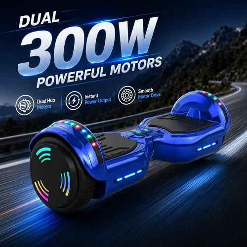 Vista 4 de HOVERSTAR Hoverboard para niños de 7 a 12 años y adolescentes, LED