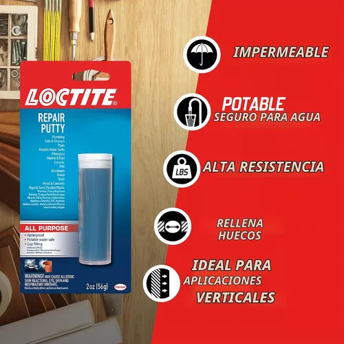Vista 4 de Locbd #Loctite 1999131 Loctite Multi Purpose Repair Putty, 2 onzas, blanco